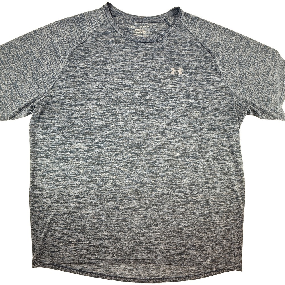 Under Armour Tech Tee Mens 4XL Blue Heather Short Sleeve Loose Athletic Shirt - Picture 2 of 7